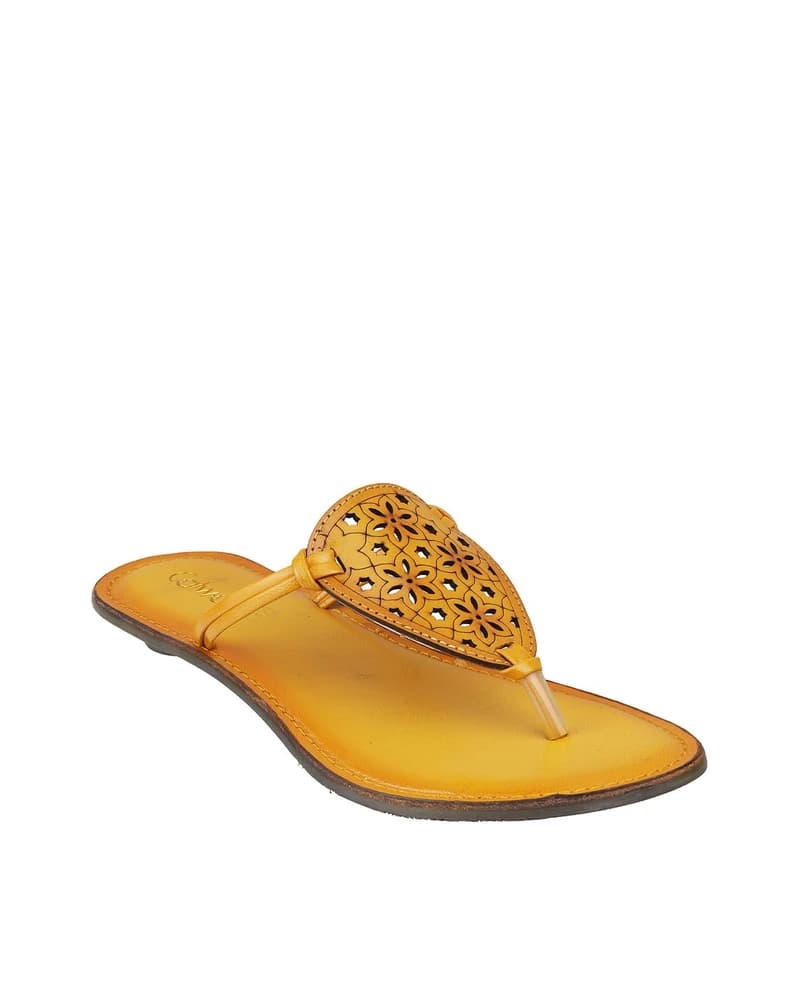 Women Perforated T-Strap Sandals