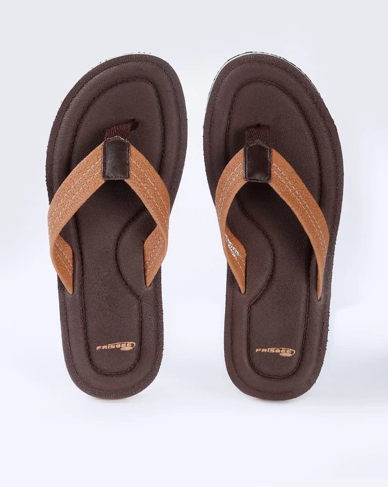 Textured Thong-Strap Flip-Flops