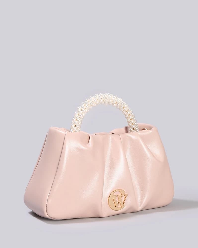 Women Ruched Sling Bag with Detachable Bag
