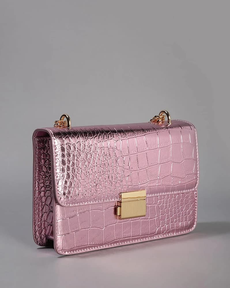 Women Croc-Embossed Sling Bag