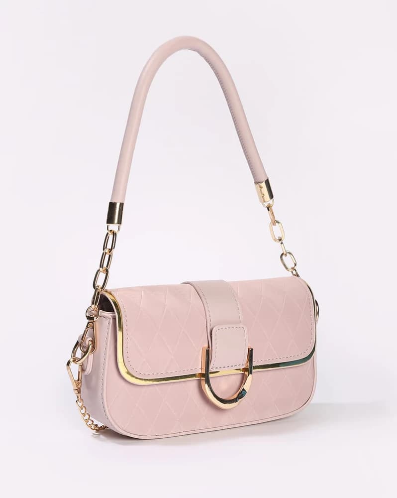 Women Diamond Pattern Sling Bag with Detachable Straps