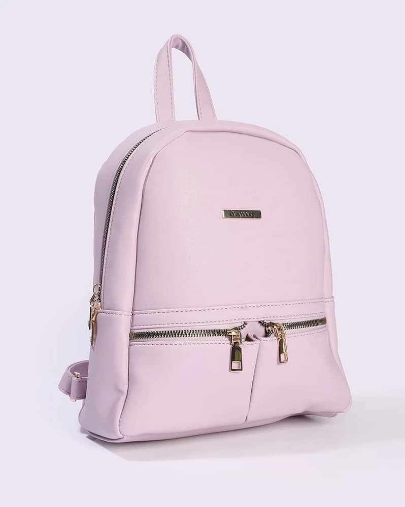 Women Backpack with Metal Logo