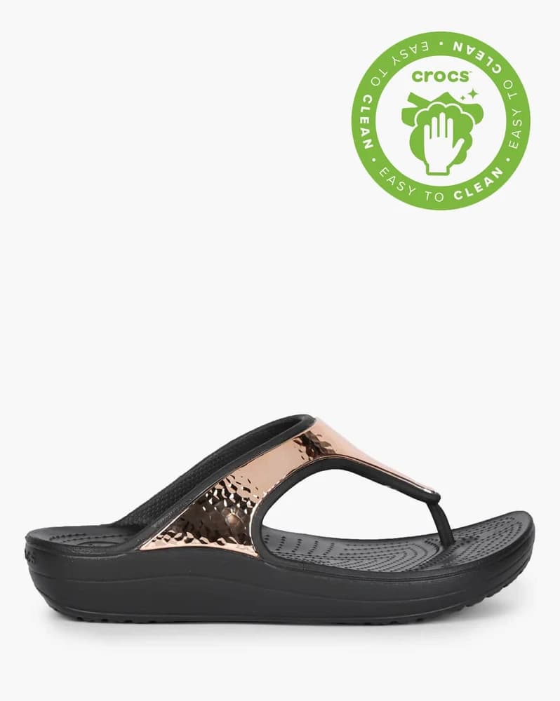 Sloane Hammered Metallic Flip-Flops