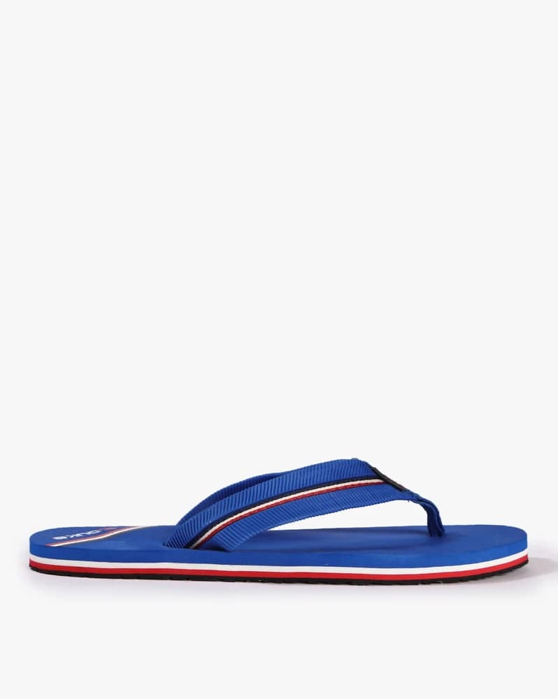 Textured Thong-Style Flip-Flops