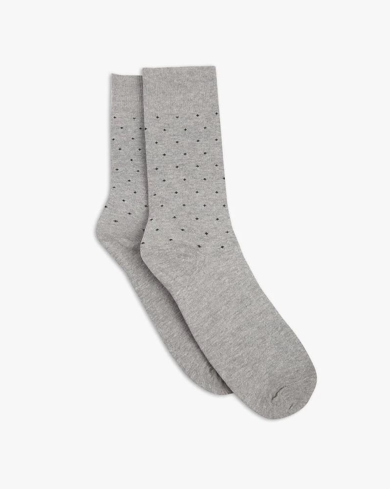 Men Pack of 3 Micro Print Mid-Calf Length Socks
