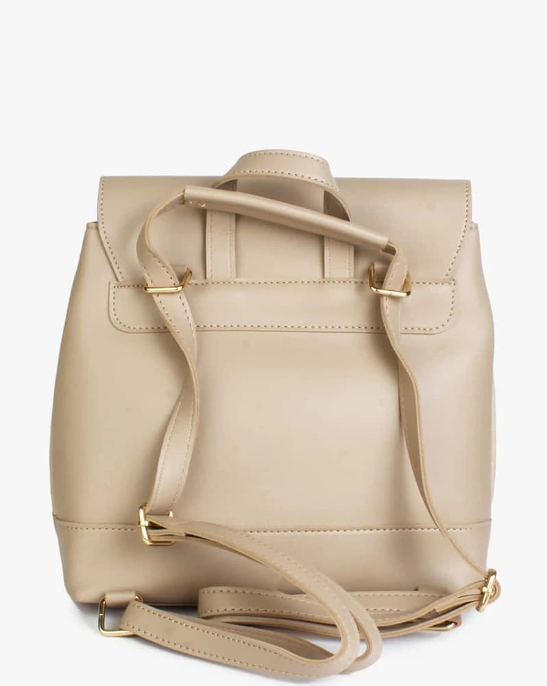 Panelled Backpack with Fold-Over Flap