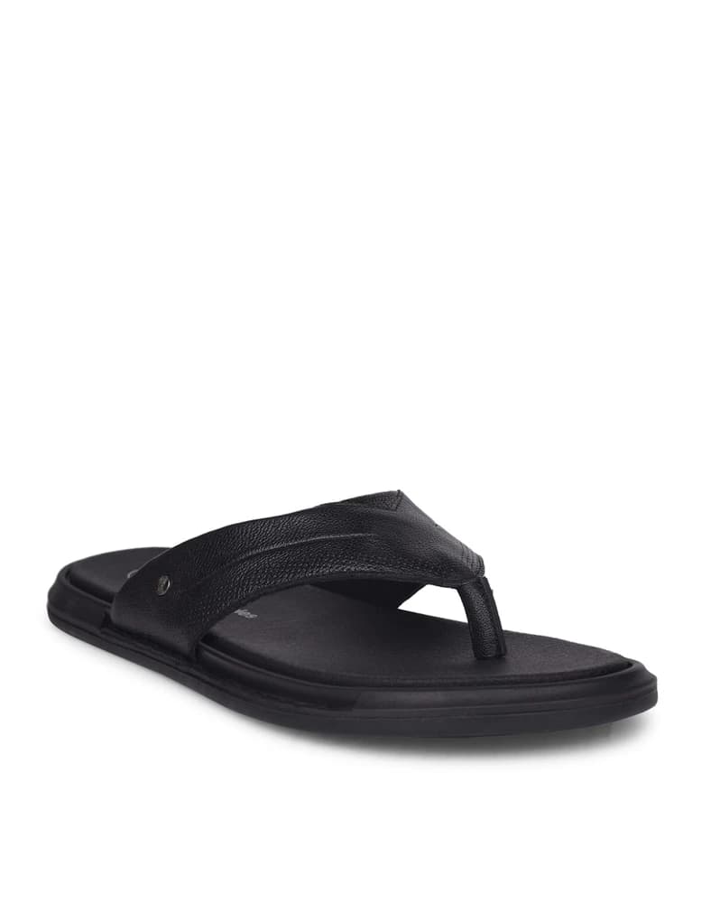 Men Genuine Leather Thong-Strap Sandals