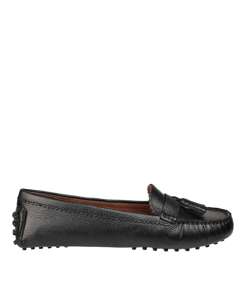 Women Genuine Leather Round-Toe Loafers