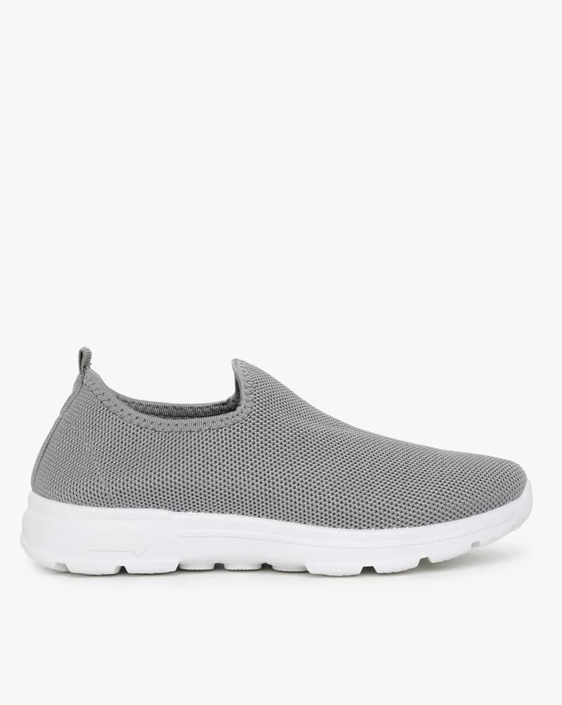 Textured Slip-on Casual Shoes with Perforations