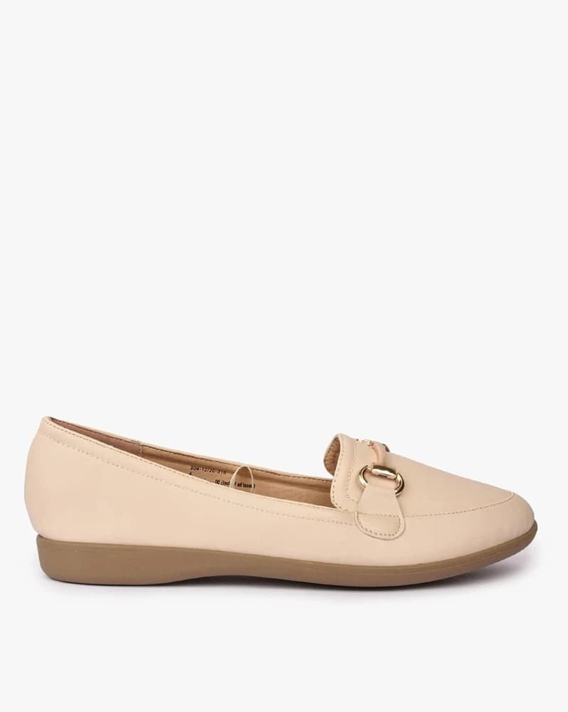 Horsebit Loafers with Moc-Stitch Upper