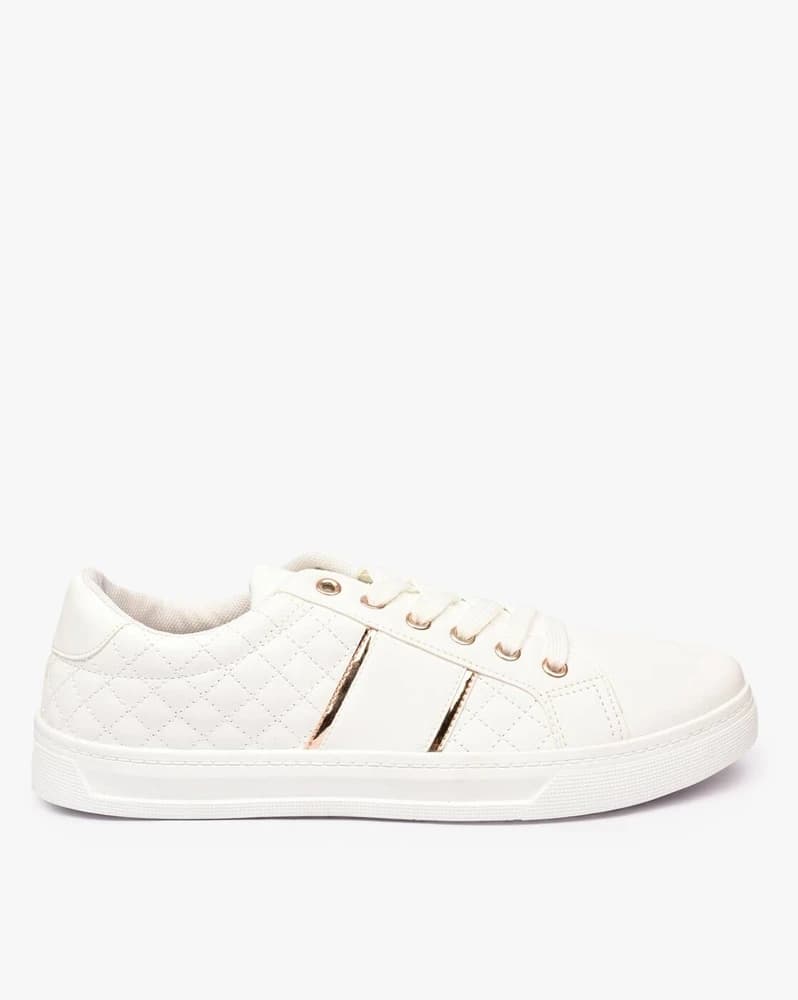 Quilted Panelled Lace-Up Shoes