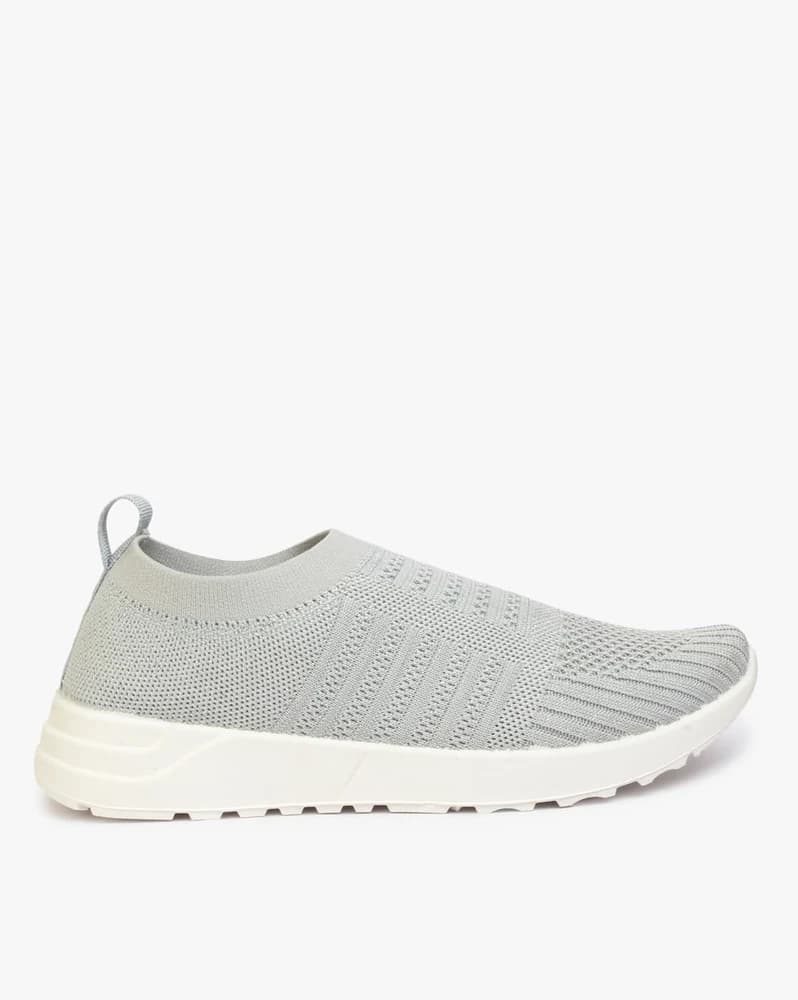 Knit Round-Toe Slip-On Shoes