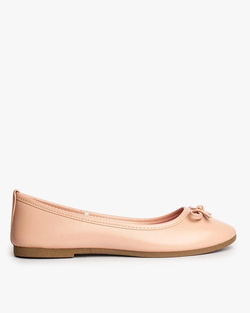 Women Ballerina Shoes with Bow Accent
