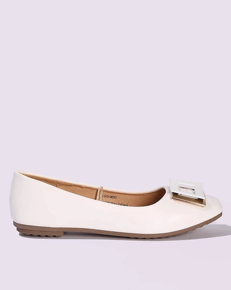 Women Slip-On Shoes with Metallic Accent