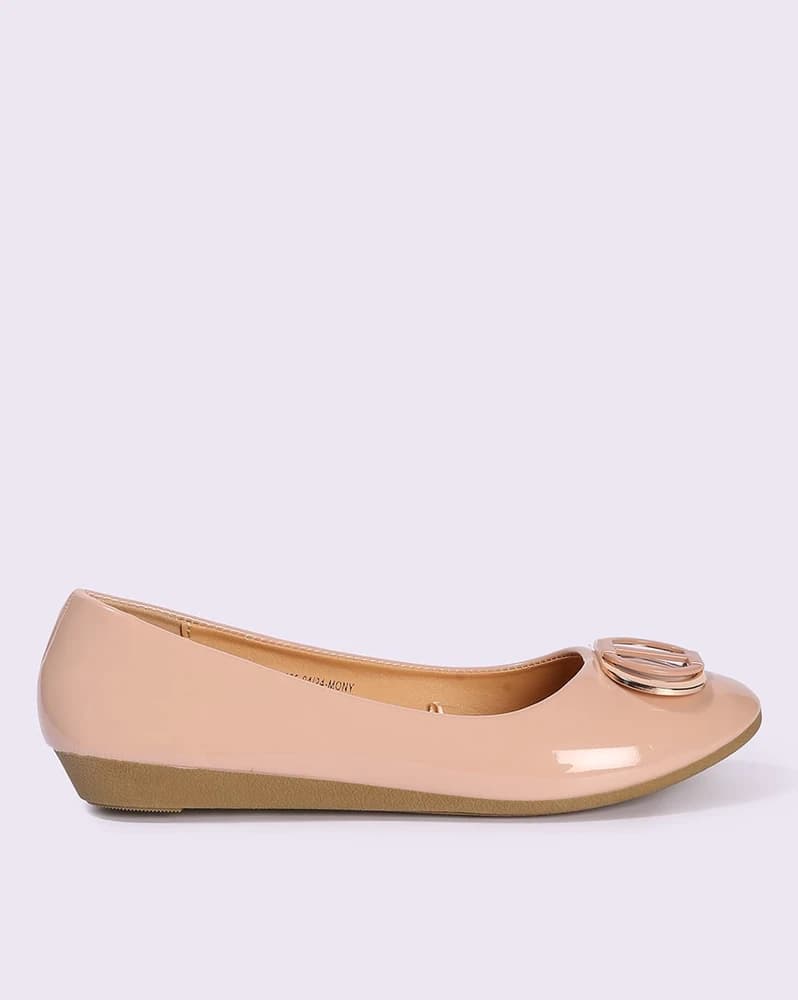 Women Slip-On Shoes with Metallic Accent