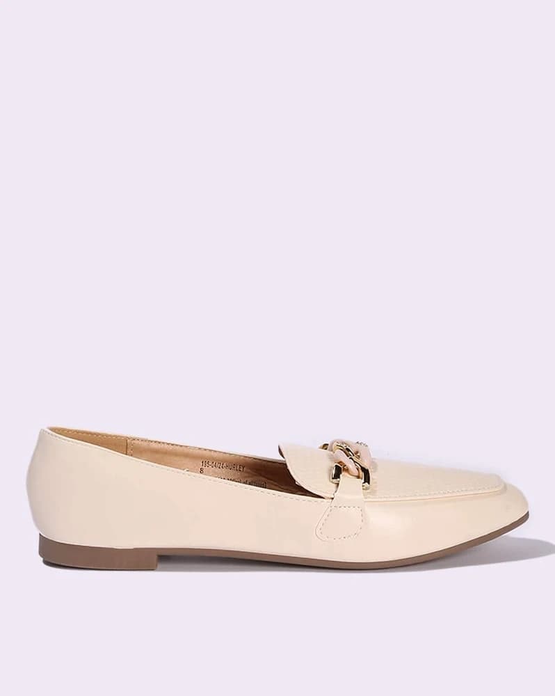 Women Loafers with Metallic Accent