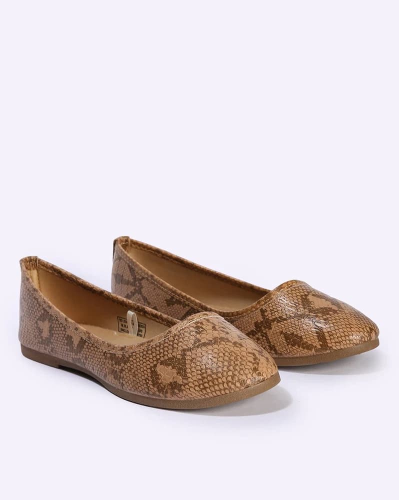 Women Reptilian Print Ballerinas