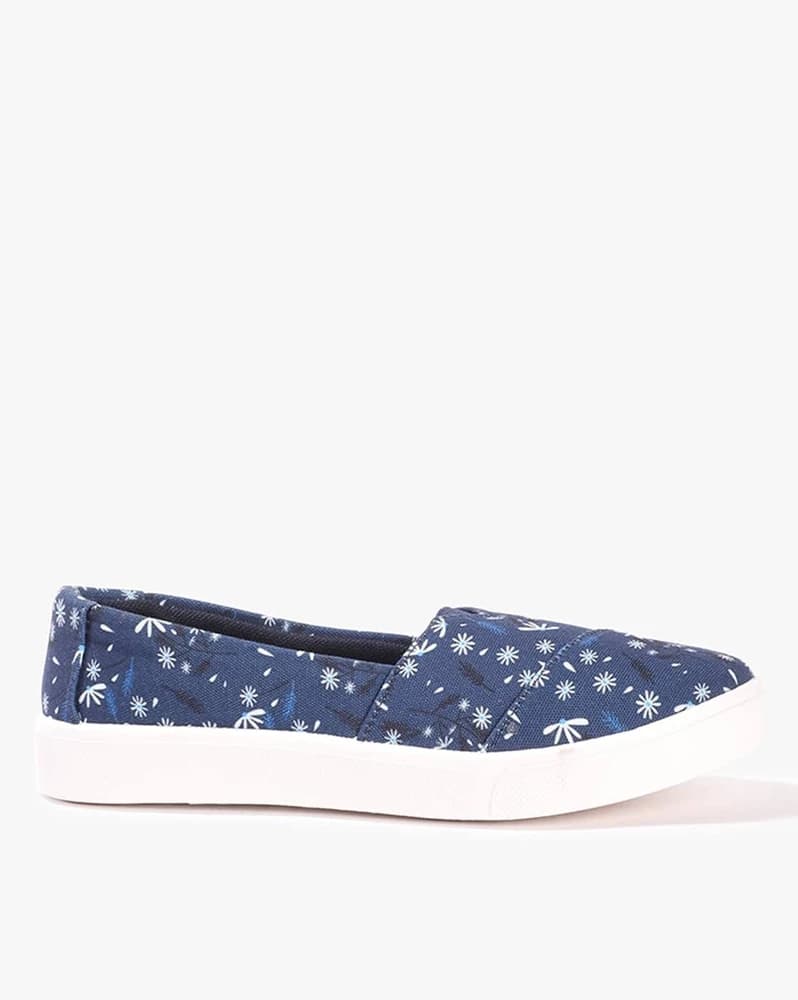 Women Floral Print Slip-On Casual Shoes
