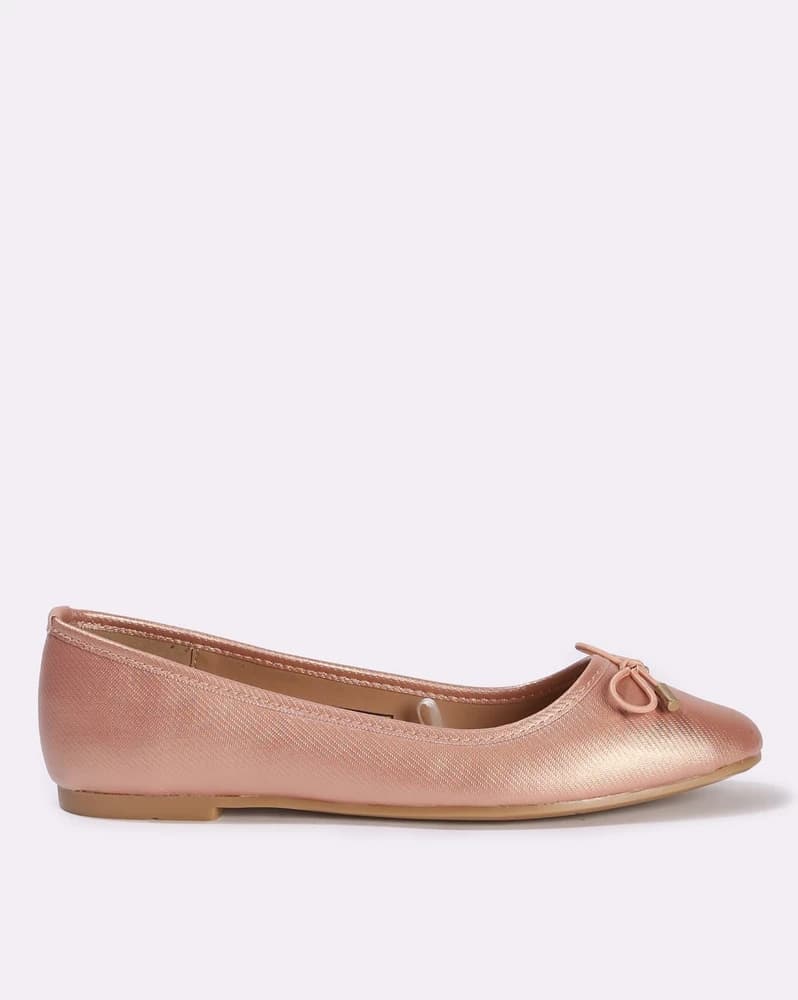 Women Slip-On Ballerinas with Bow Accent