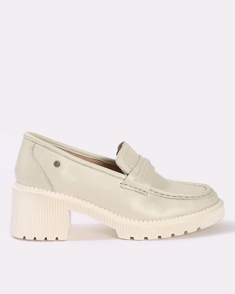 Women Block-Heeled Moccasins
