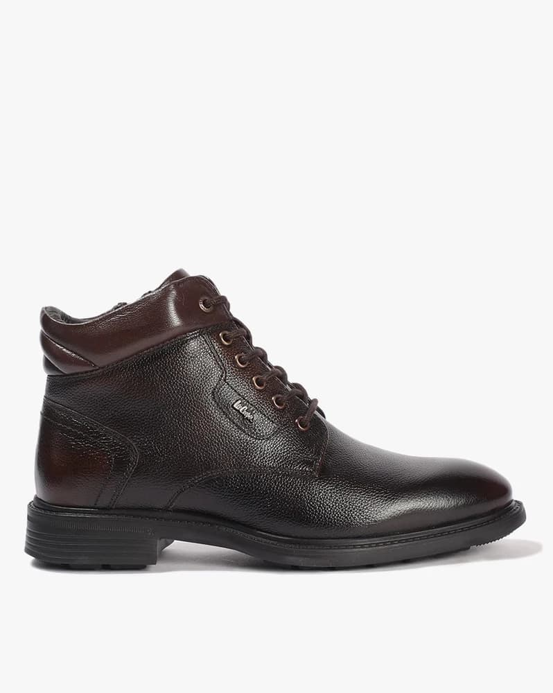 Men Lace-Up Mid-Top Shoes