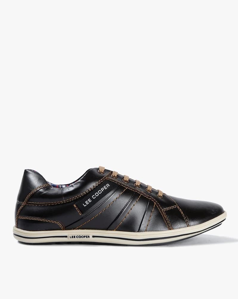 Panelled Low-Top Lace-Up Casual Shoes