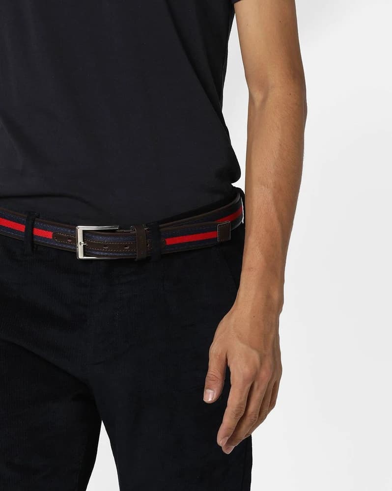 Colourblock Canvas Belt