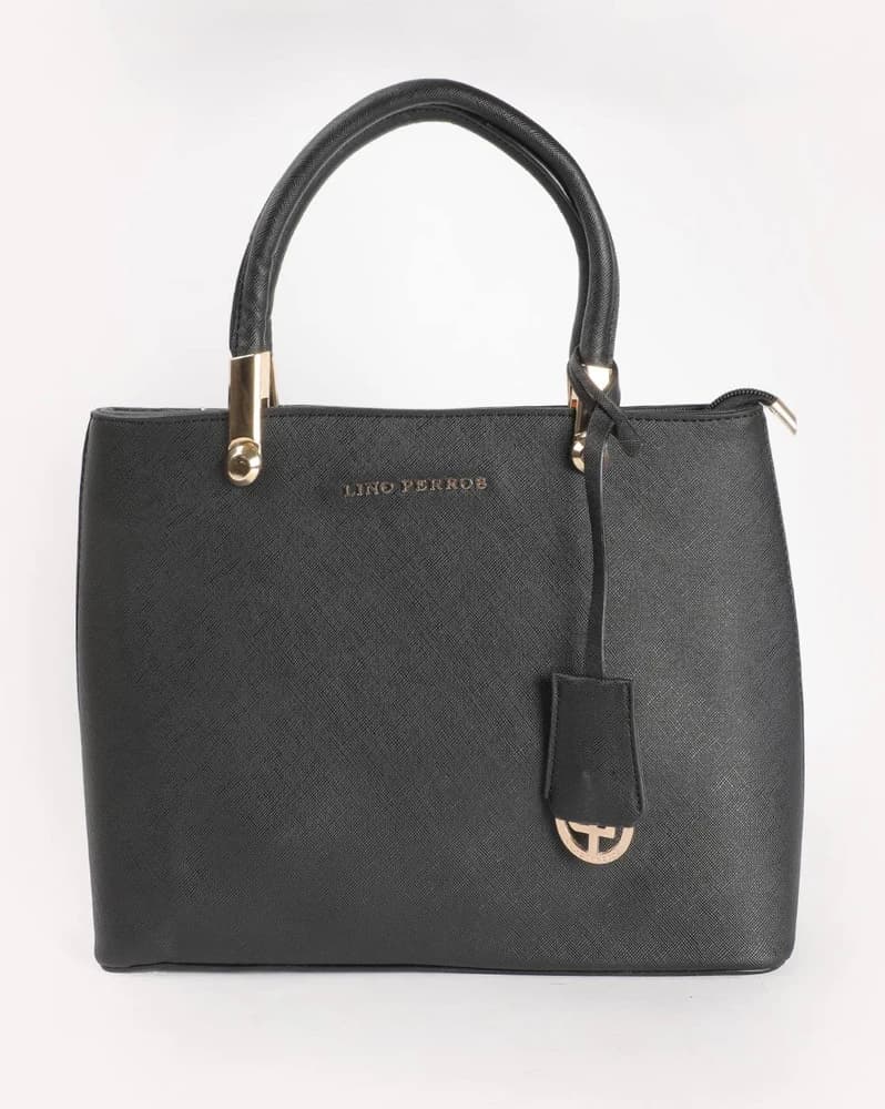 Textured Handbag with Detachable Strap