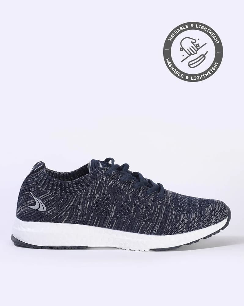 Washable Heathered Running Shoes with Pull-Up Tabs