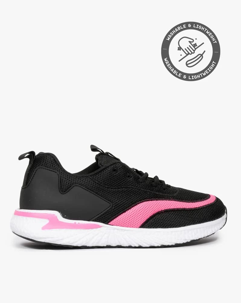 Textured Lace-Up Sports Shoes