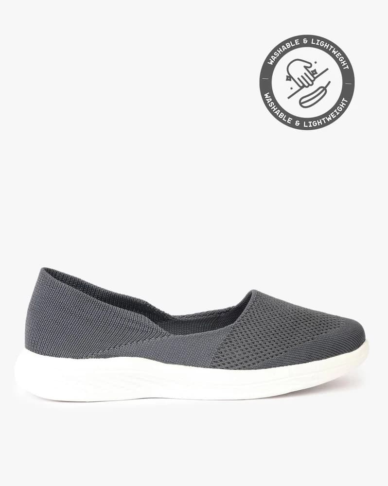 Textured Slip-On Walking Shoes