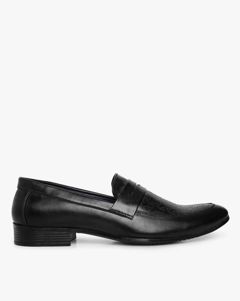 Textured Penny Loafers