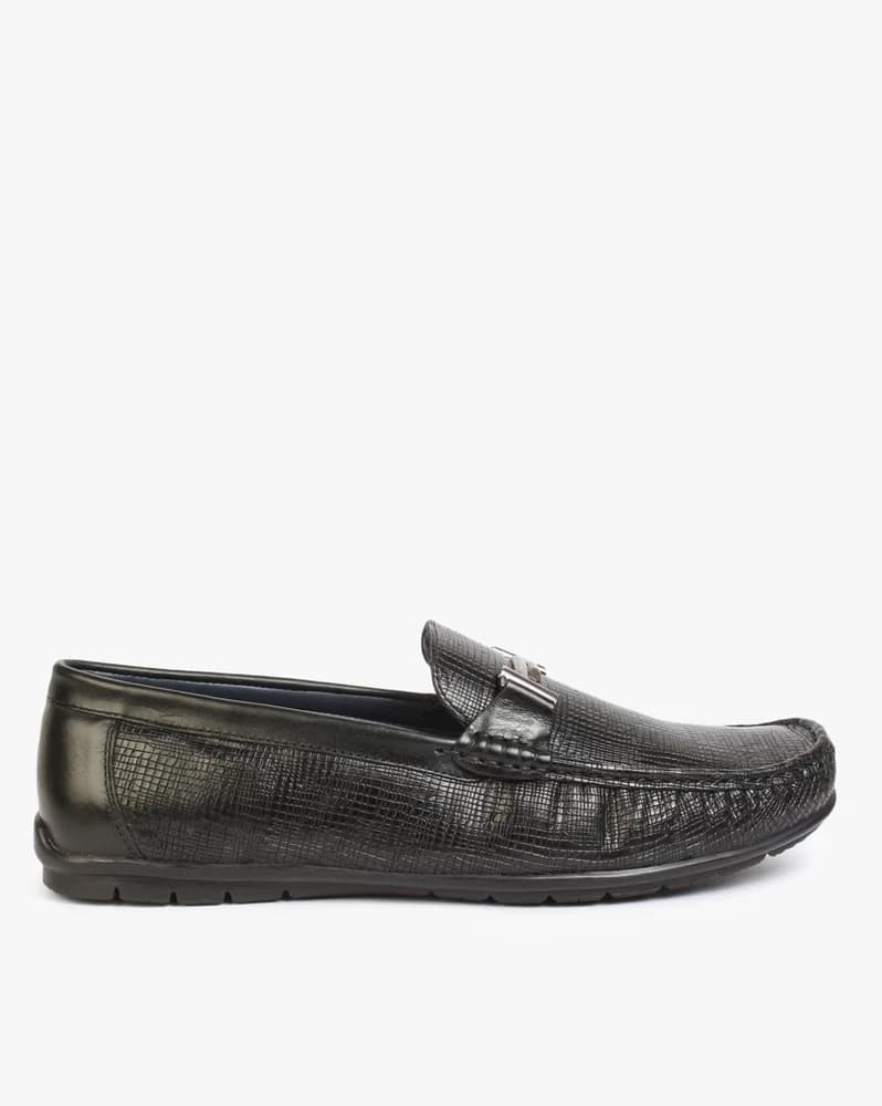 Slip-On Formal Shoes with Metal Accent