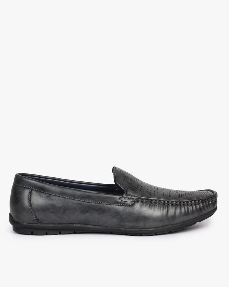 Slip-On Loafers with Perforations
