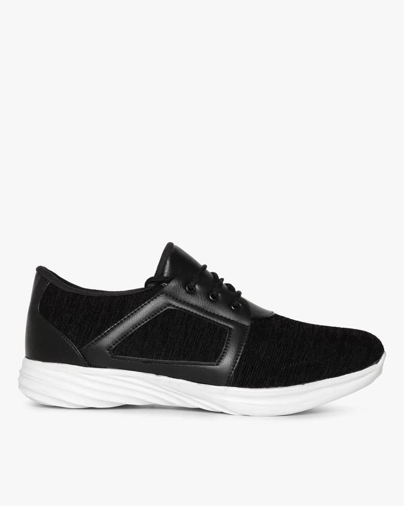 Panelled Lace-Up Casual Shoes
