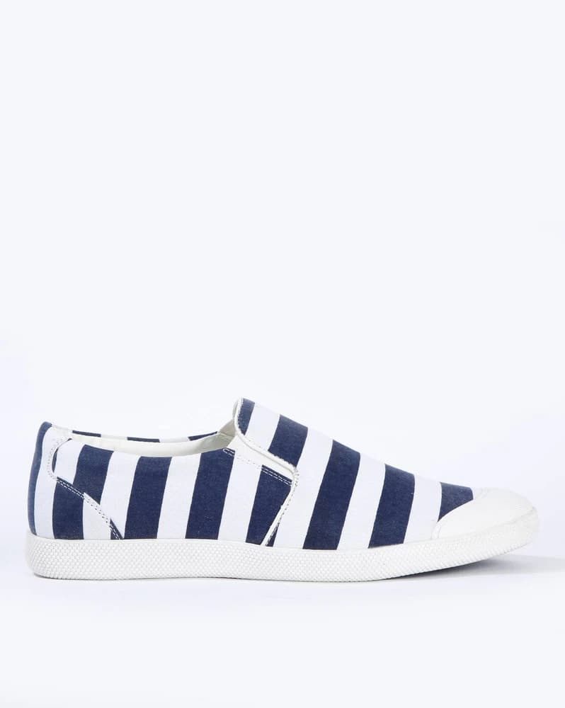 Striped Slip-On Casual Shoes