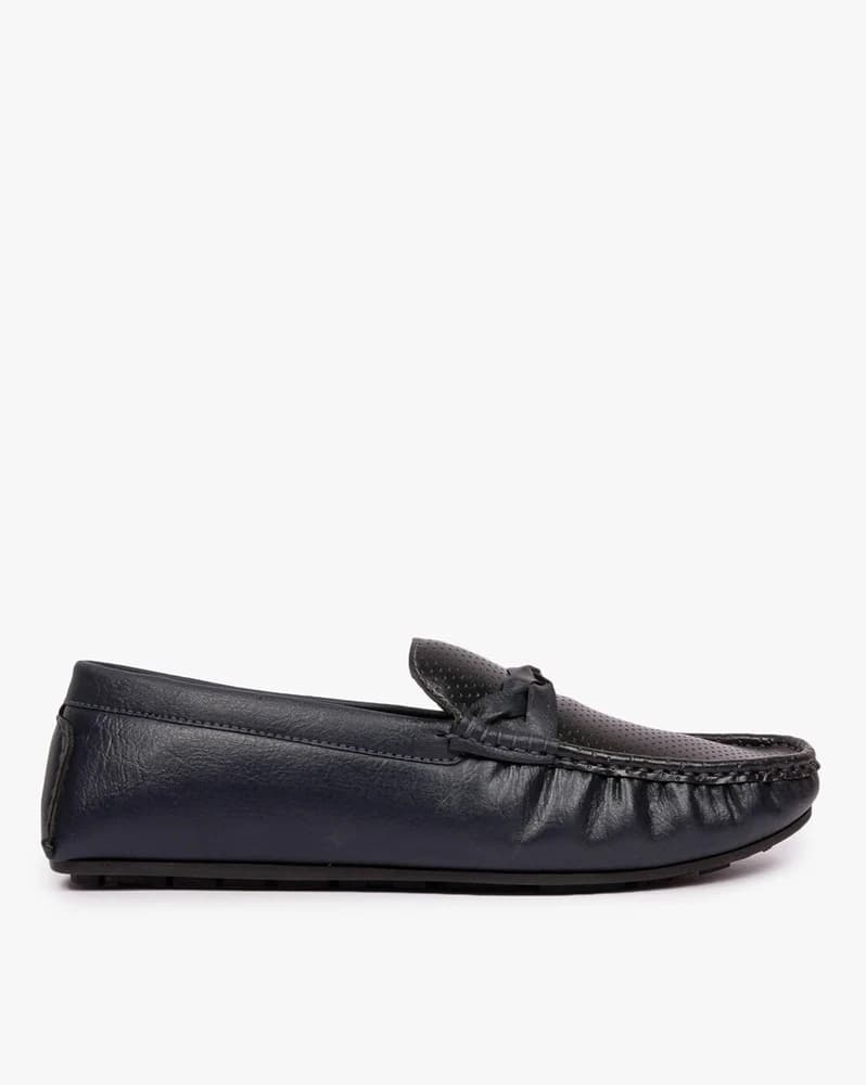Perforated Loafers with Moc-Stitch Upper