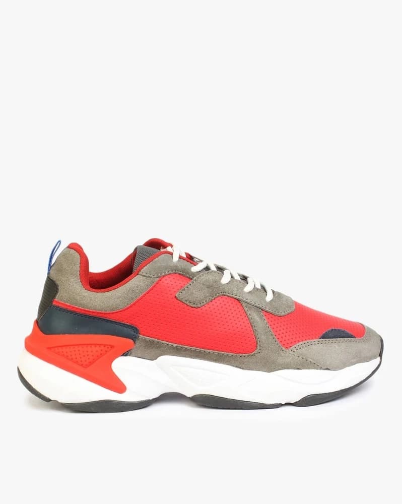 Colourblock Lace-Up Casual Shoes