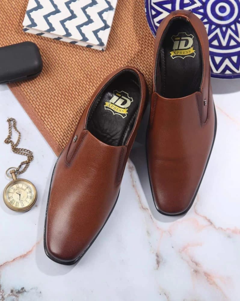 Men Square-Toe Formal Slip-On Shoes
