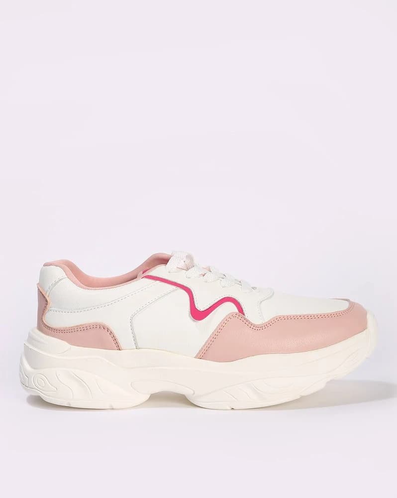 Women Panelled Lace-Up Shoes