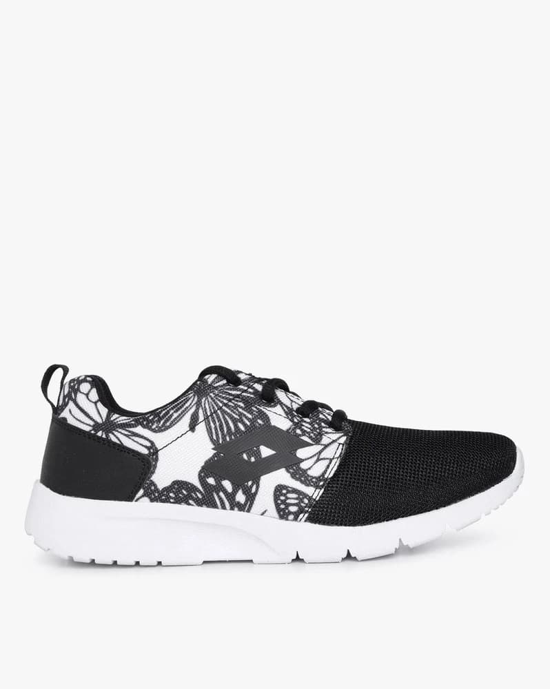 Printed Panelled Lace-Up Sports Shoes