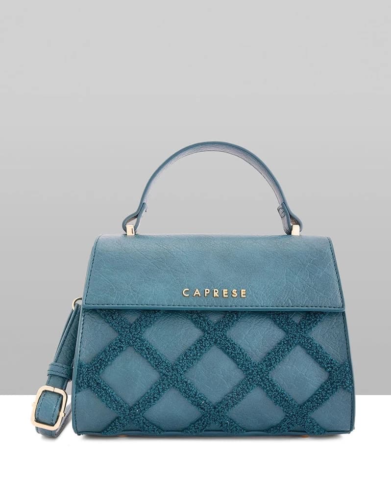 Women Embroidered Satchel with Detachable Strap