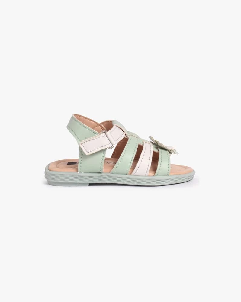 Girls Sling-Back Sandals with Flower Accent