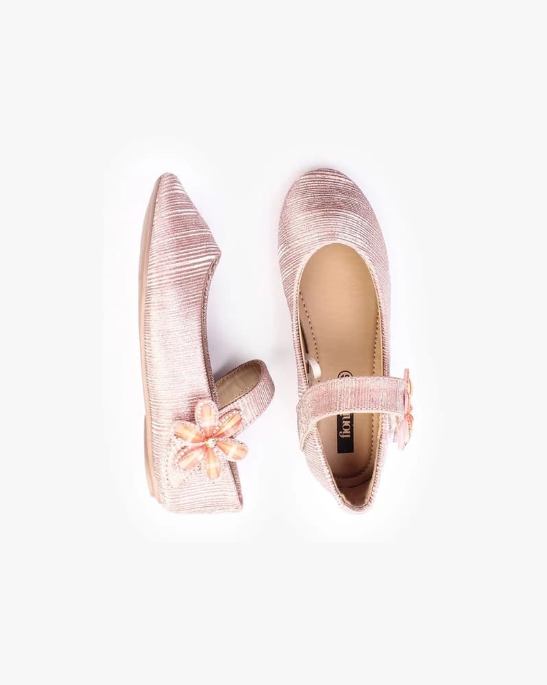Kids Round-Toe Flat Shoes with Velcro Fastening