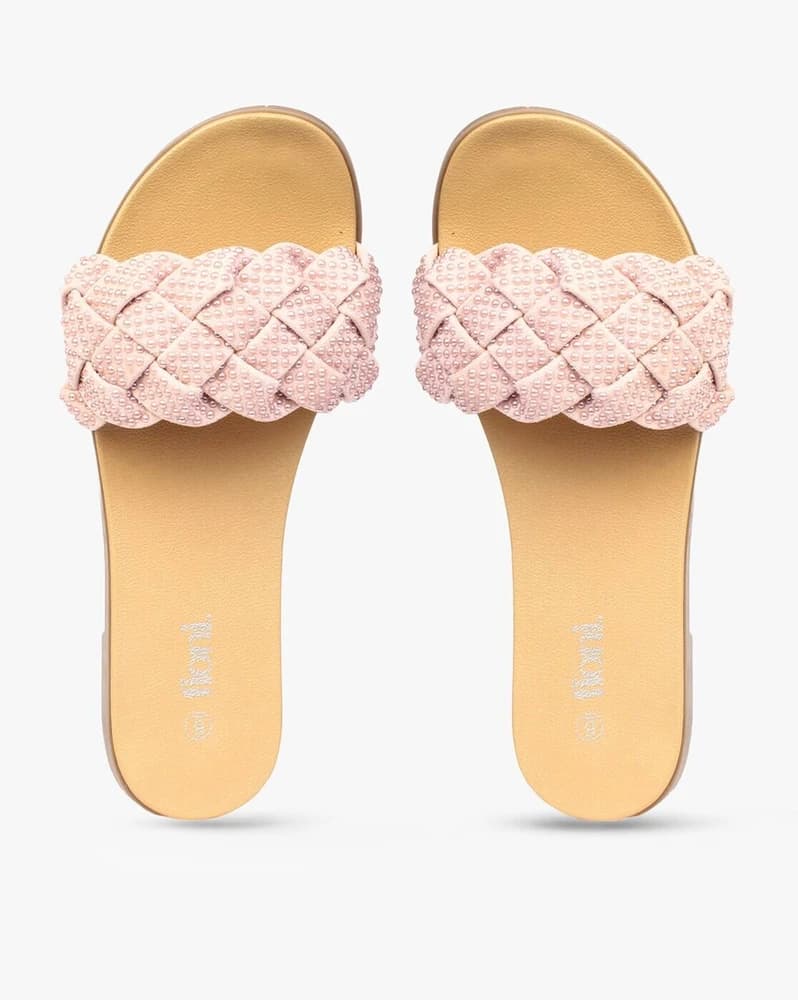 Embellished Slip-On Flat Sandals