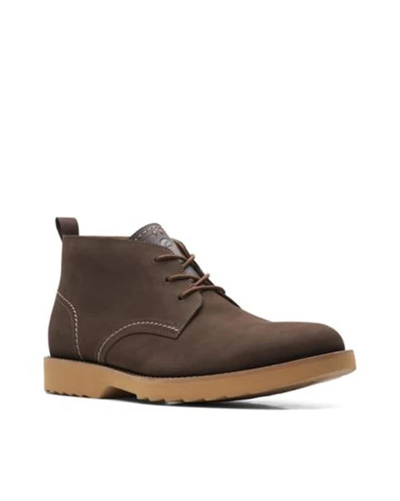 Genuine Leather Lace-Up Plain-Toe Boots