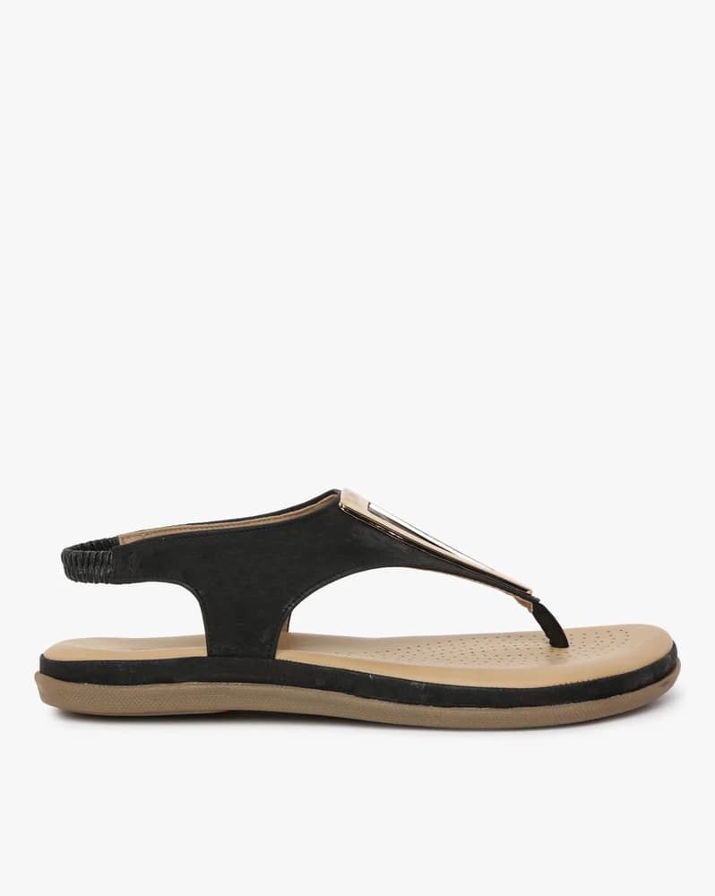 Embellished Thong-Strap Sandals