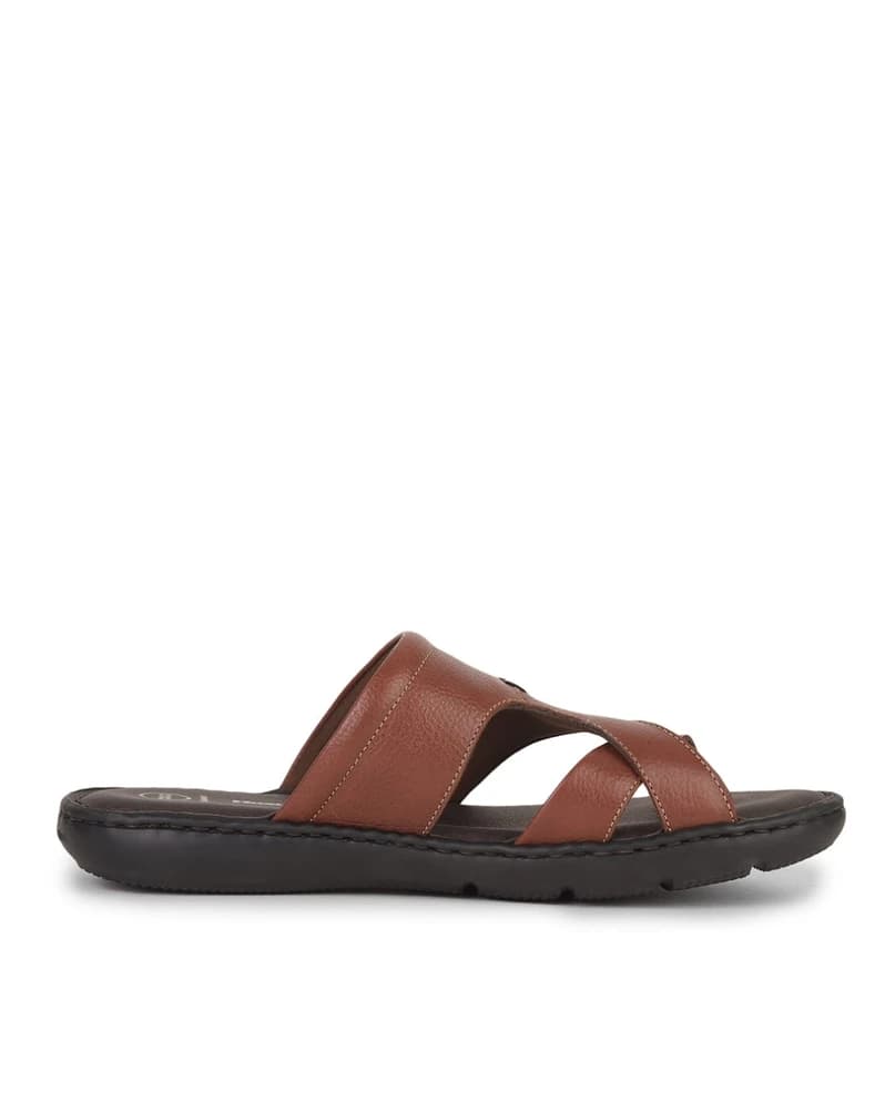 Men Genuine Leather Toe-Ring Sandals