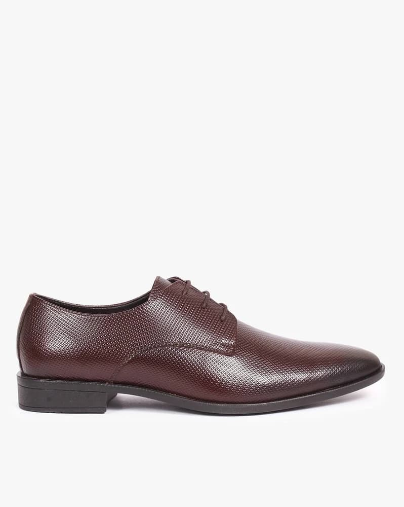 Derby Shoes with Burnished Effect