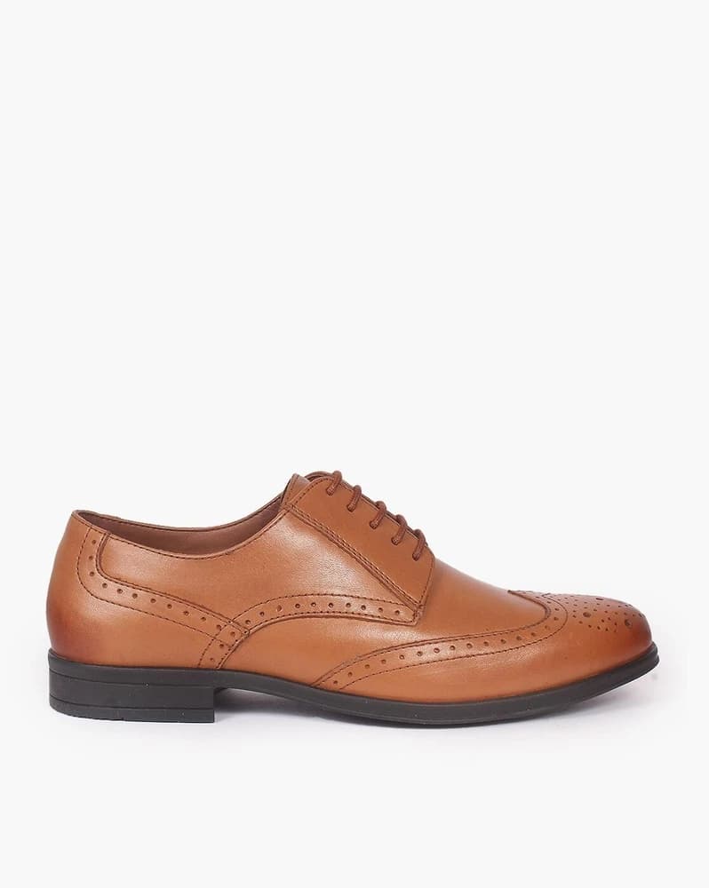 Men Low-Top Lace-Up Brogues